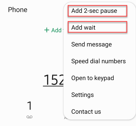 Samsung Pause and Wait option