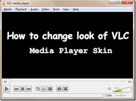 change VLC media player skin