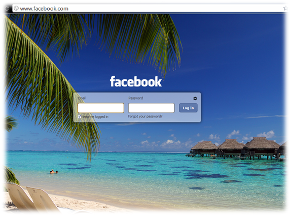 Change your Facebook login background with this Chrome/ium