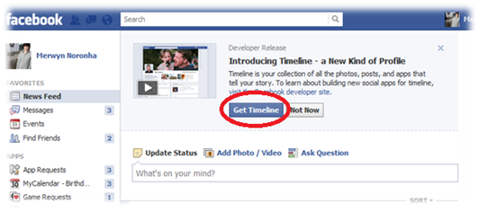 Enable Facebook Timeline Feature 