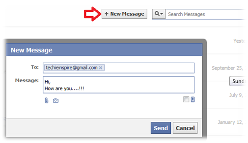 Send facebook mail