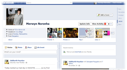 facebook timeline