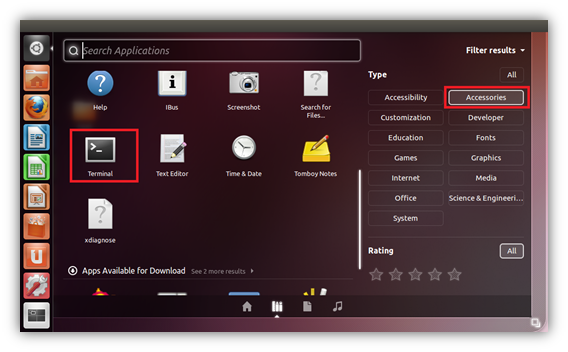 Open Terminal on Ubuntu Unity 