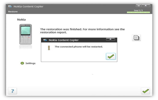Nokia phone restore