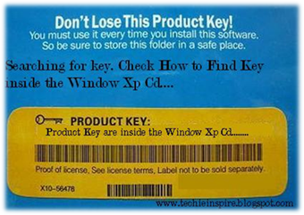 Find Window XP Key Inside Cd