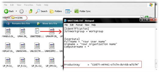 Find Window XP Key Inside CD