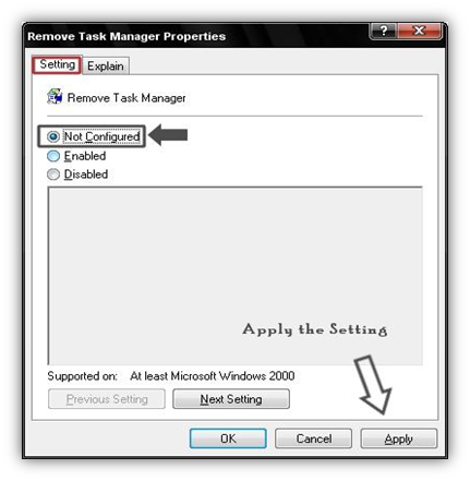 Enable Task Manager in XP