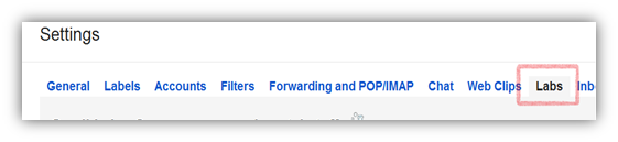 gmail lab settings