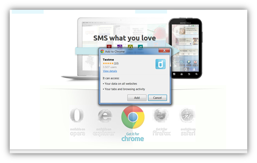 textme for chrome