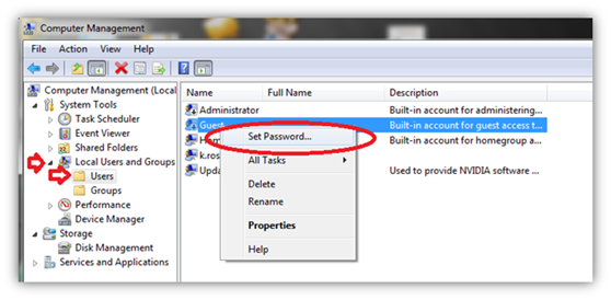 Reset Windows Password via Another User Login