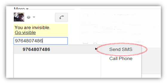 send free SMS from your Gmail Chat
