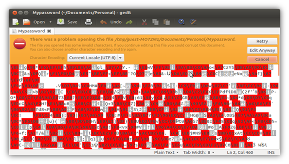 File has been overwritten using shred