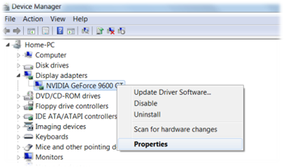 Check driver version in Device Manager