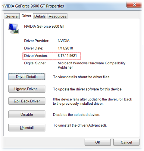 Find Driver Version Number for Devices or Hardware in Windows