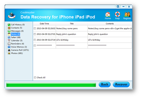 Backup data to recover