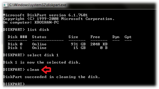 how to make a flash drive bootable diskpart