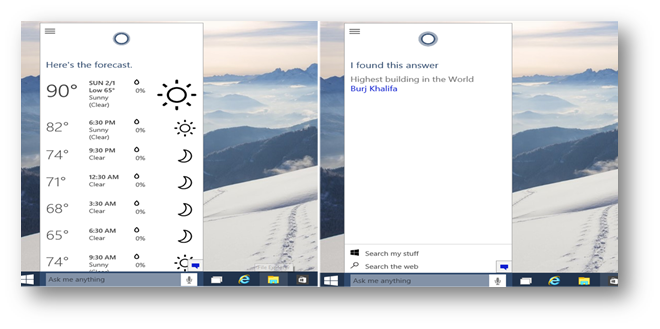 Windows 10 Cortana 