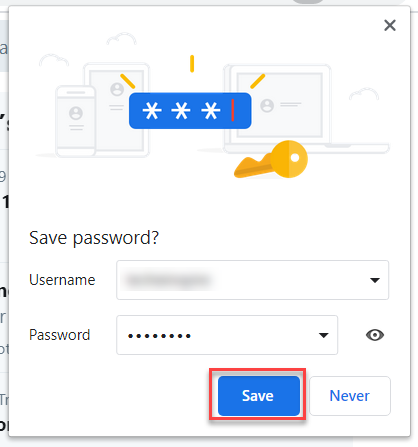 Chrome Save Password