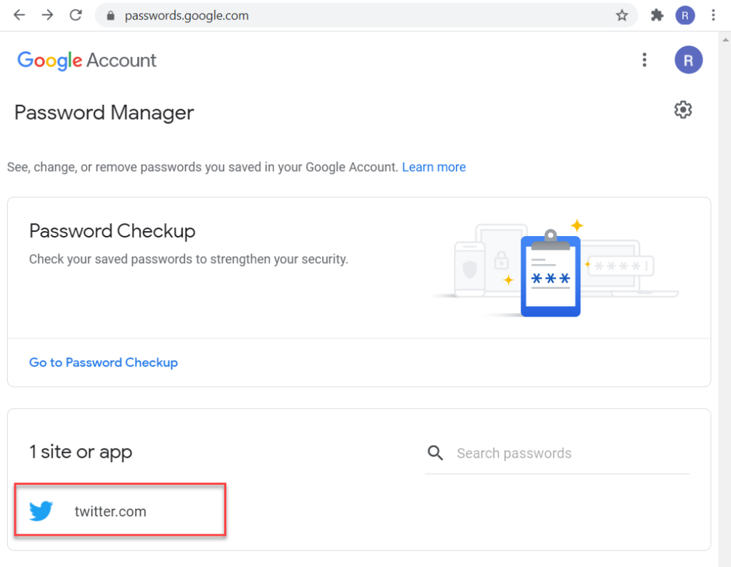 Google Password Manager