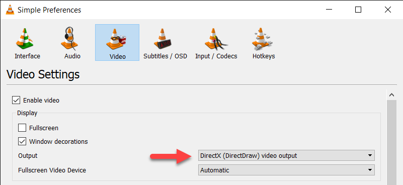 Video on Desktop VLC