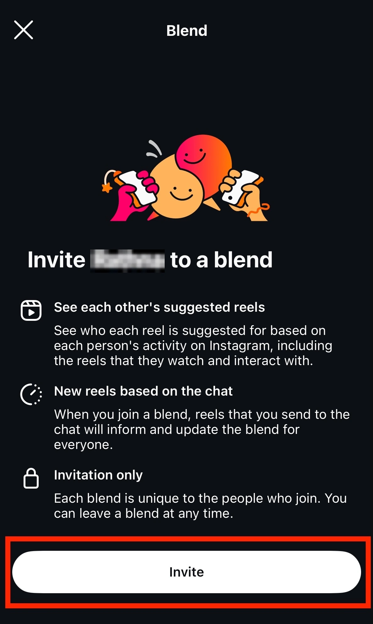 Instagram Blend Invite