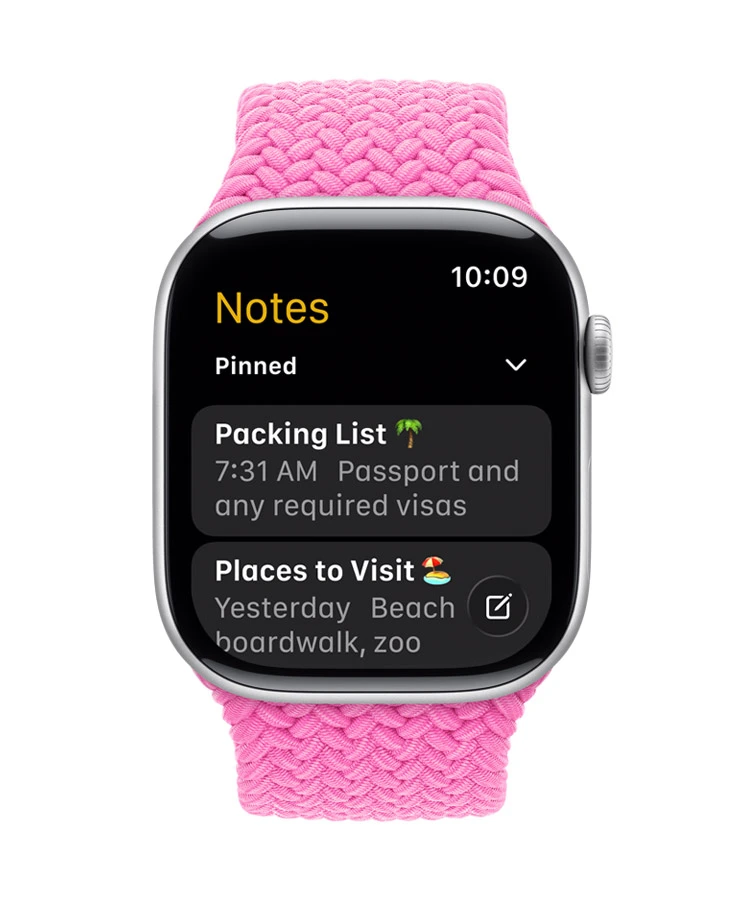 Notes app in watchOS 26