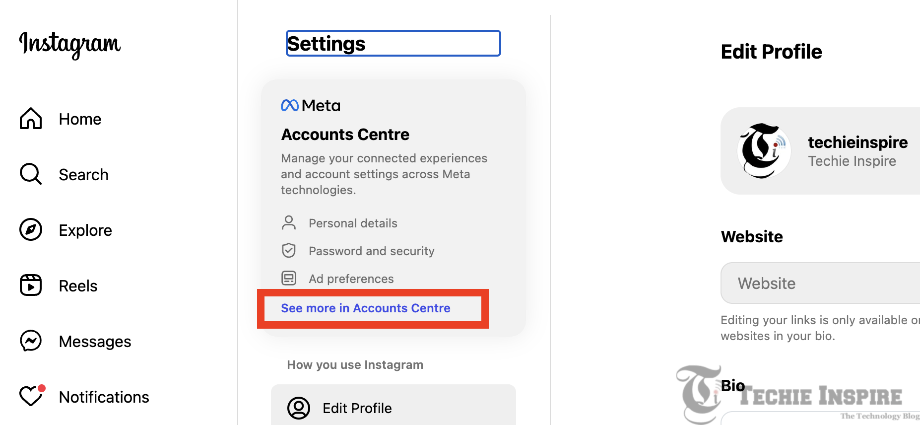 Instagram Account Center