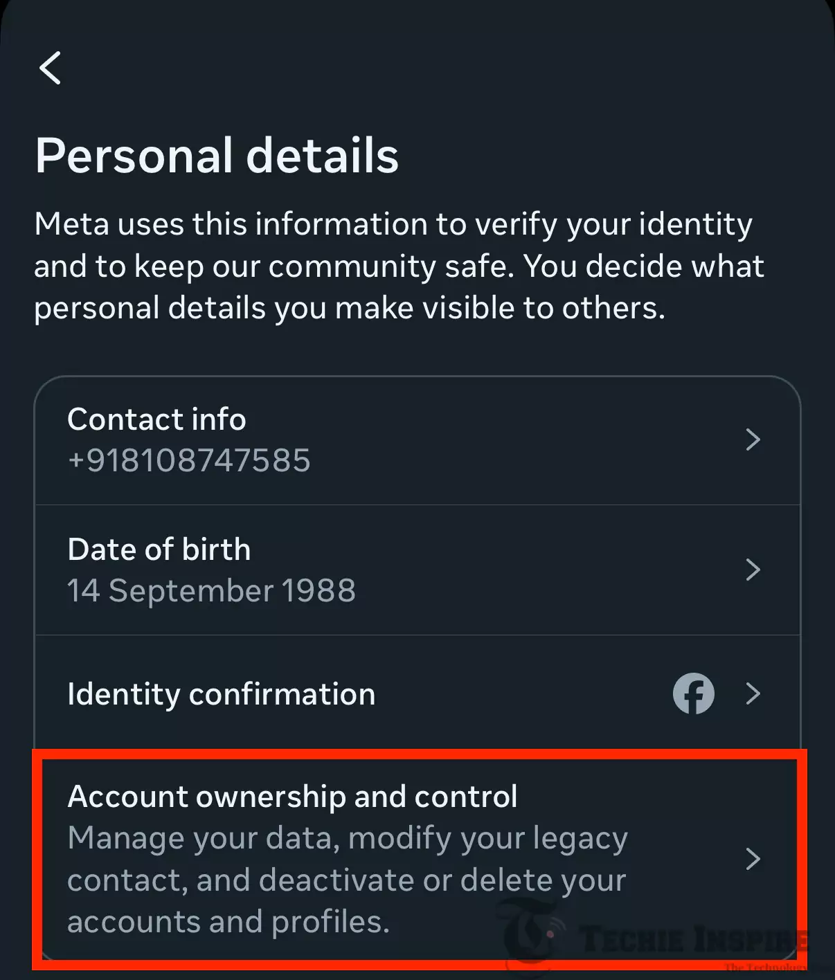Instagram Account Ownership