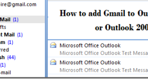 Outlook 2007 add gmail