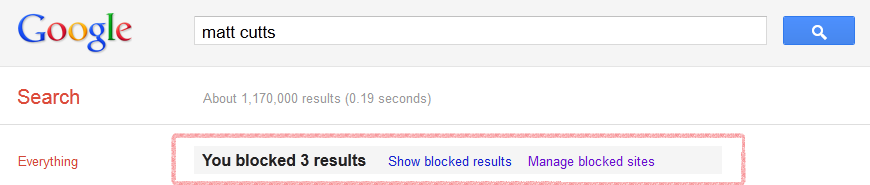 How to Block websites in Google Search Result