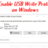 Enable USB Write Protection on Windows