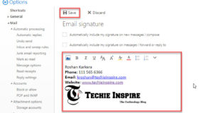 How to add signature in web outlook